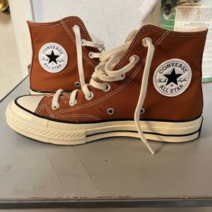 Converse High Top Sneakers in Burnt Orange